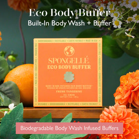 SPONGELLÉ Fresh Tangerine Eco Buffer fragrance close-up highlighting citrus notes