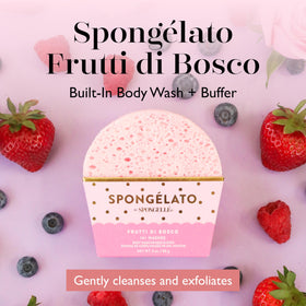 Frutti di Bosco exfoliating surface for smooth, renewed skin during shower.