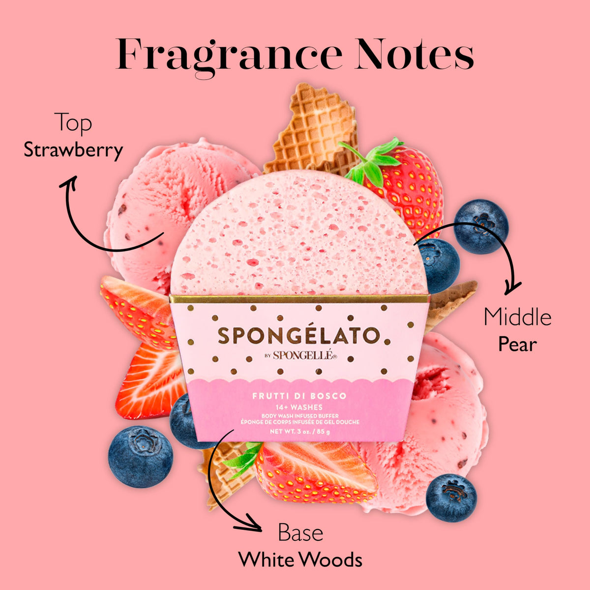 Wild berry lather from Frutti di Bosco for a refreshing, spa-like wash.