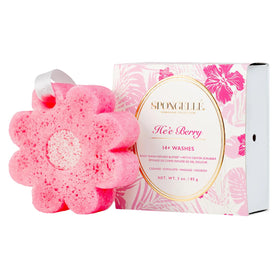 Spongellé He'e Berry Buffer close-up bottle ready for a nourishing shower.