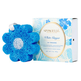 SPONGELLÉ White Ginger Hawaiian Buffer bottle for travel-friendly cleansing ritual.