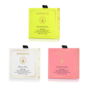 SPONGELLÉ Wild Flower box bundle with coconut-verbena scent for a tropical shower experience.