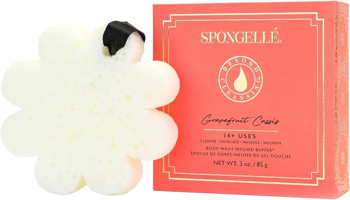 SPONGELLÉ Wild Flower box bundle with freesia-pear scent adds bright, fruity cleansing.
