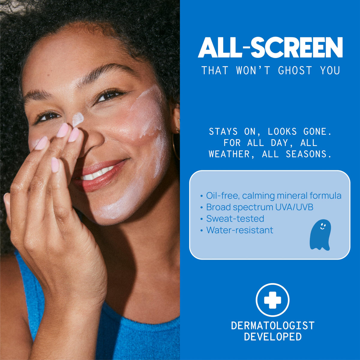 Spooge Ghosted being applied on skin for sheer, breathable protection