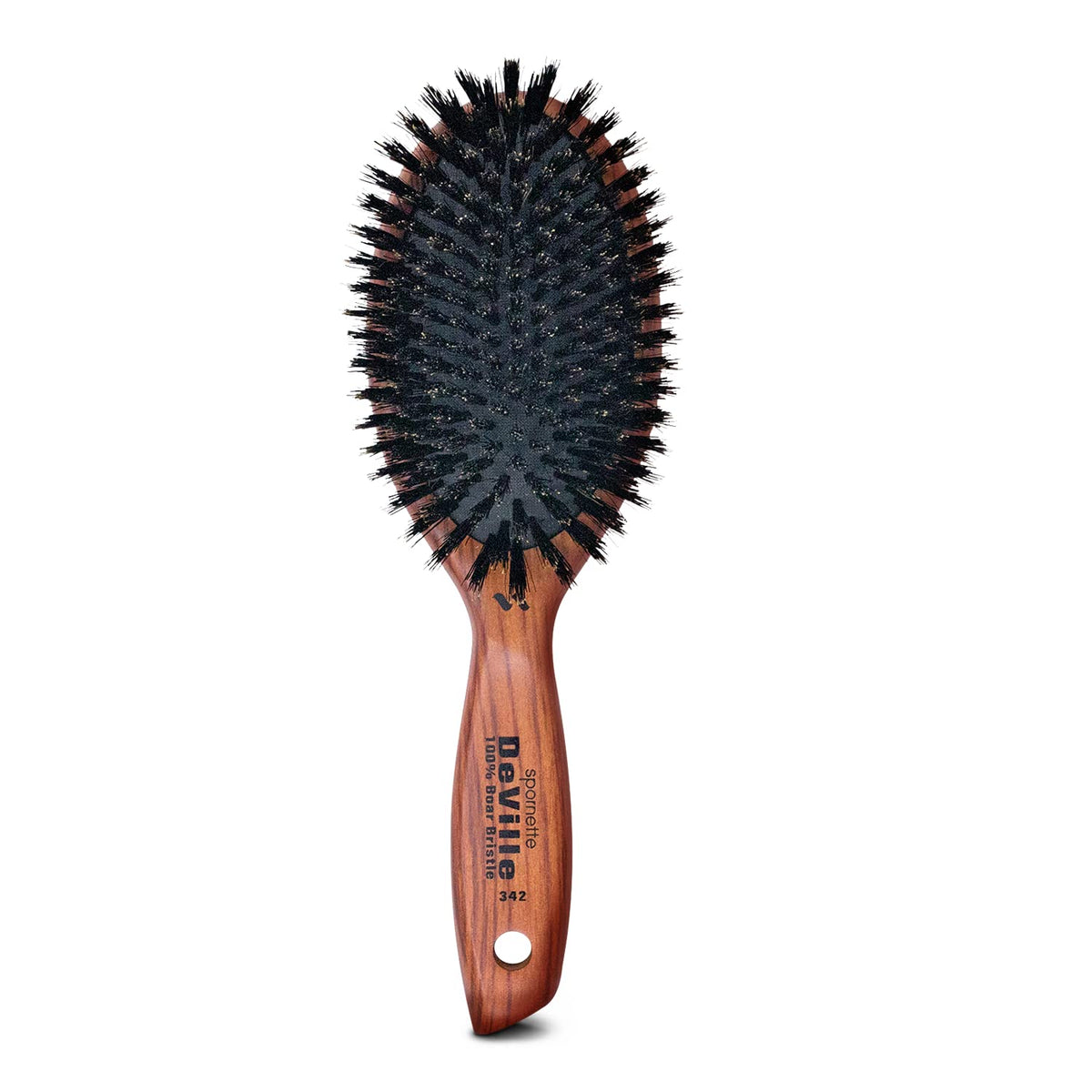 Spornette Deville oval paddle brush with boar bristles for gentle detangling