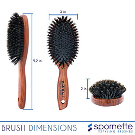 Spornette Deville smoothing brush delivering glossy, manageable hair