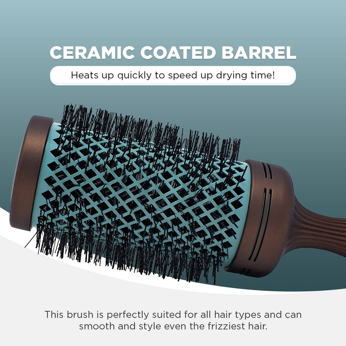 SPORNETTE Ion-charged nylon bristles for frizz control and gentle scalp glide