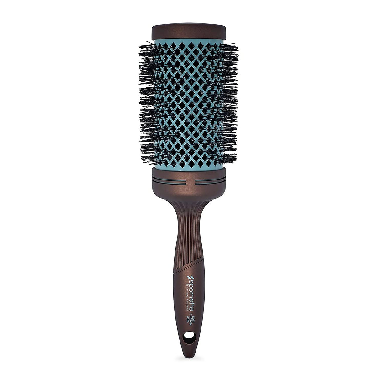 SPORNETTE Ion Fusion 3in round brush with ceramic barrel for smooth, voluminous blowouts