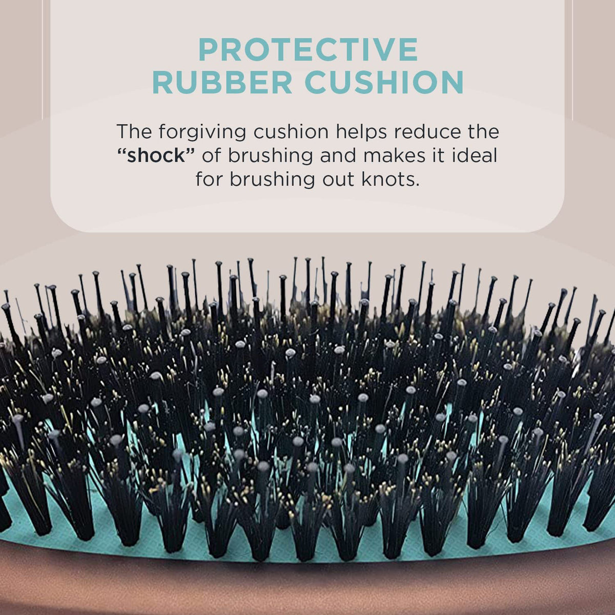 Spornette Ion Fusion Cushion Oval Brush air-cushioned design promotes quick drying between uses