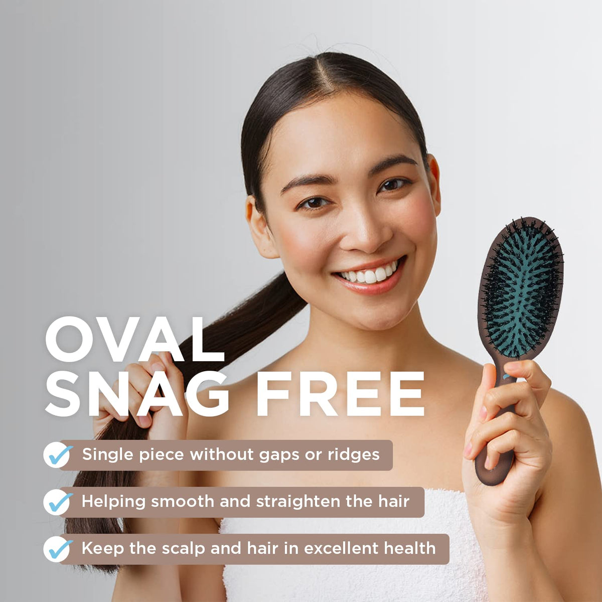 Spornette Ion Fusion Cushion Oval Brush ergonomic one-piece handle for comfortable daily use