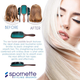 SPORNETTE Ion Fusion brush reduces static during styling sessions