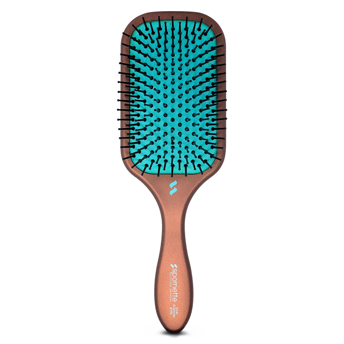 SPORNETTE Ion Fusion paddle brush detangles long hair with ease