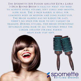 SPORNETTE Ionic-smoothing bristles for gentle, effective smoothing