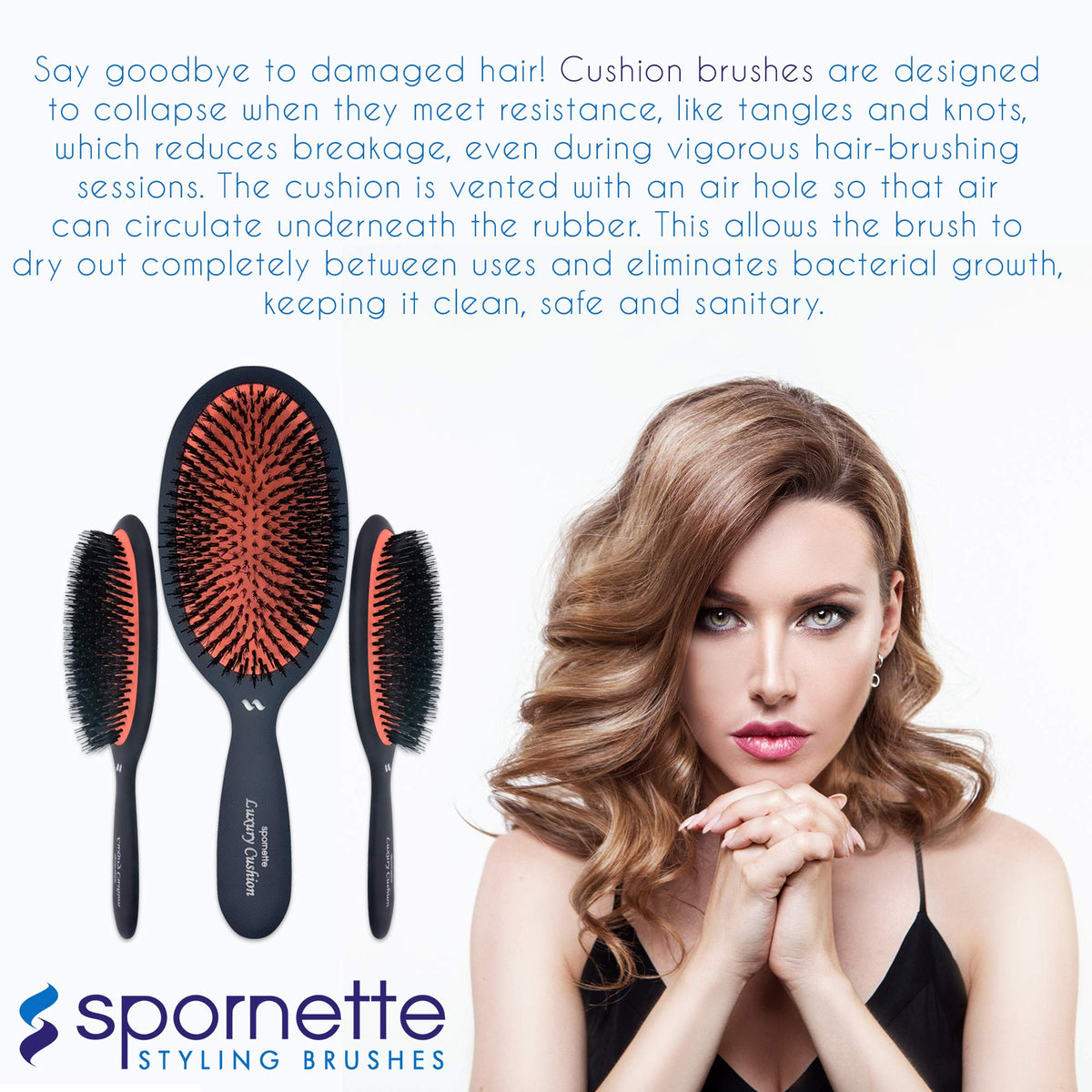 Lightweight 6-ounce brush for comfortable styling sessions.