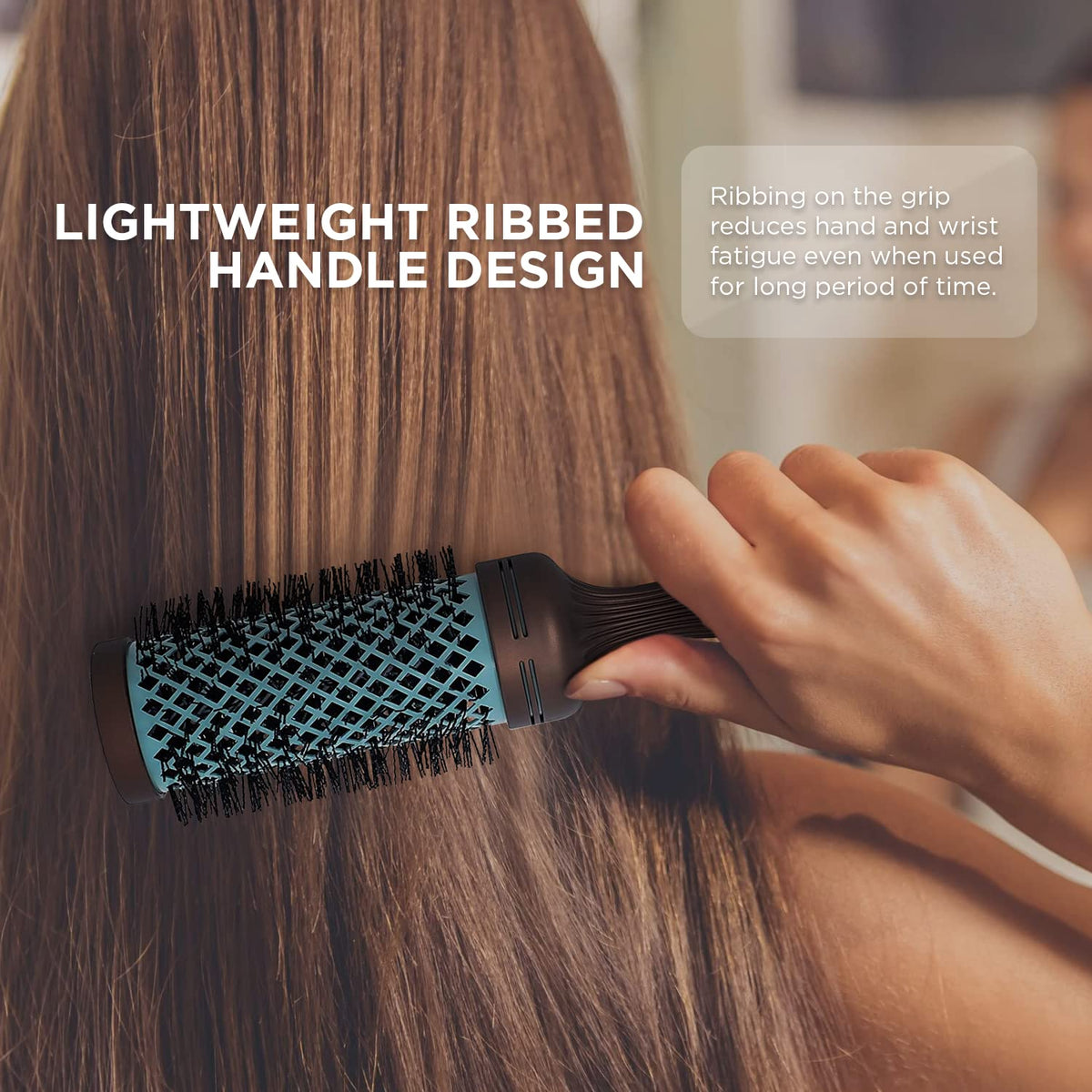 Spornette lightweight ribbed handle designed for long blowouts and comfortable grip.