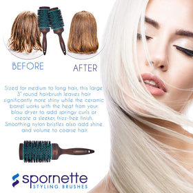 SPORNETTE Brush ideal for thick hair blowouts and controlled styling