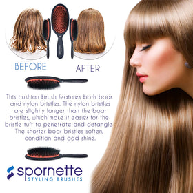 Ideal for wigs and extensions with gentle brushing action.
