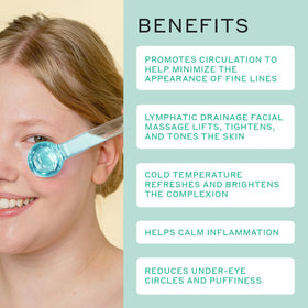 SportEmblema facial roller globes with silicone grips for easy handling and even cooling