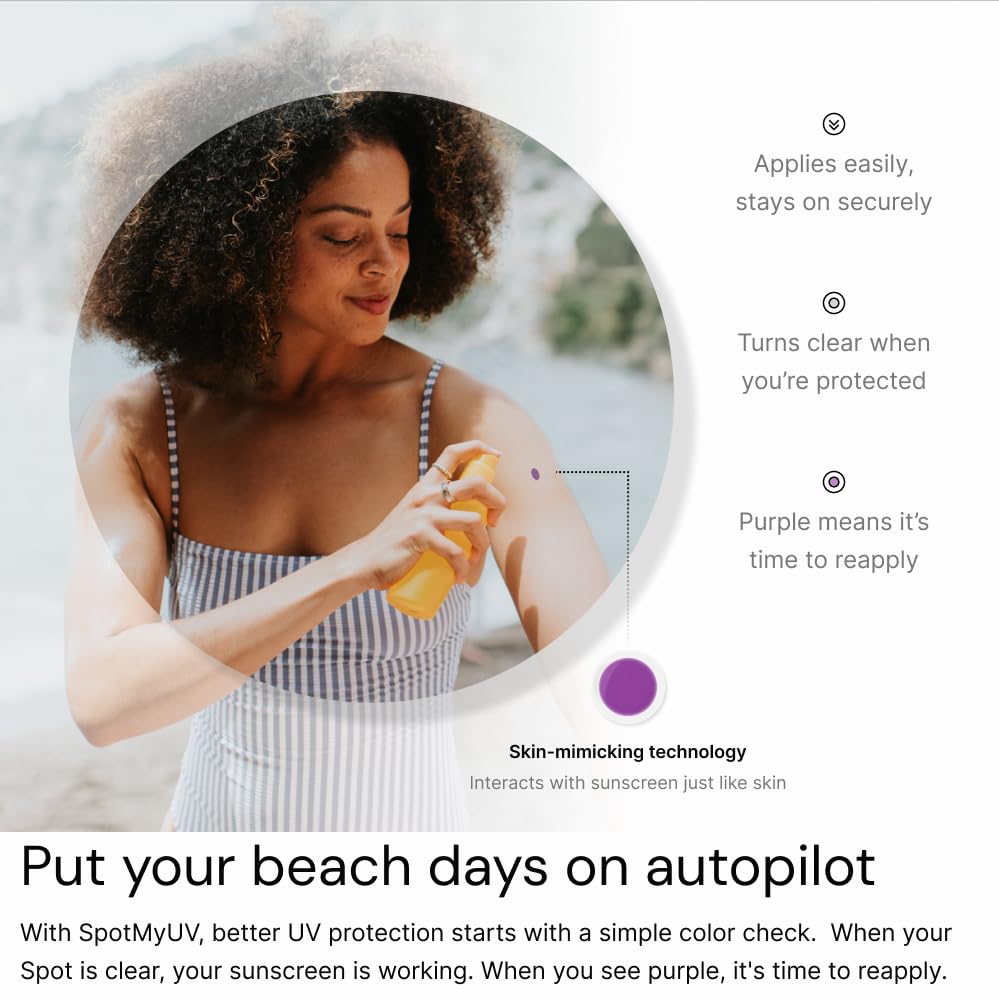 SpotMyUV with Dermatrue technology mimics skin to measure sunscreen effectiveness.