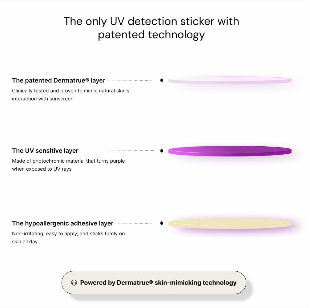 SpotMyUV provides a visual cue to reapply sunscreen when purple