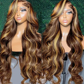 SPOU 13x6 lace front wig close-up shows pre-plucked natural hairline