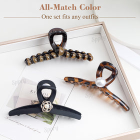 Sppry Elegant Pearl Hair Claw set shot highlighting versatile packs for daily wear