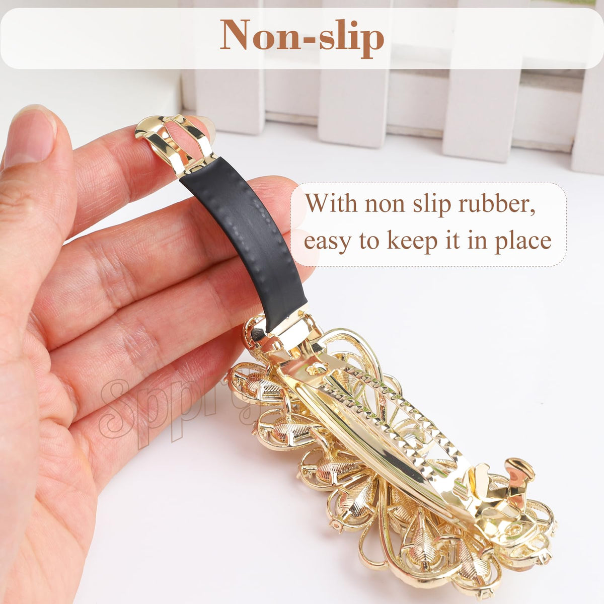 Removable inner bar adapts to thin or thick hair for versatility.