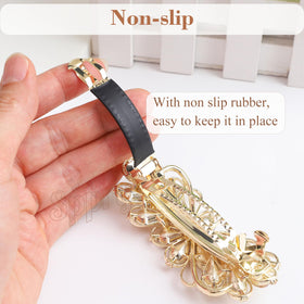 Removable inner bar adapts to thin or thick hair for versatility.