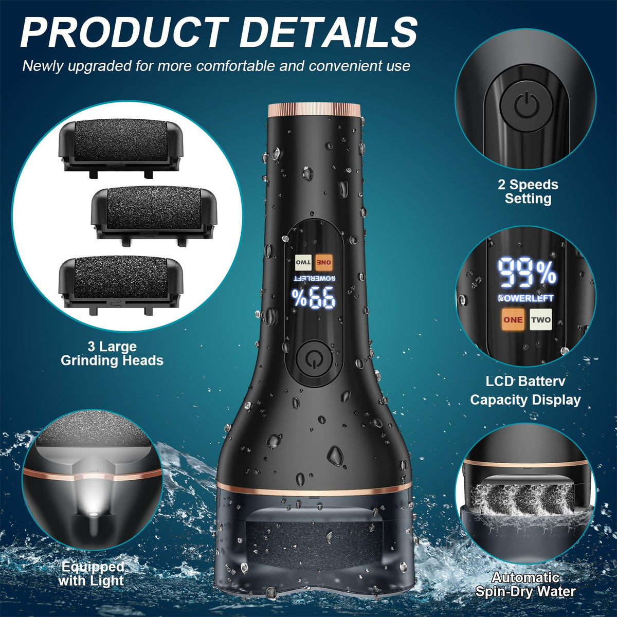 Spriak two speed control for personalized foot care.