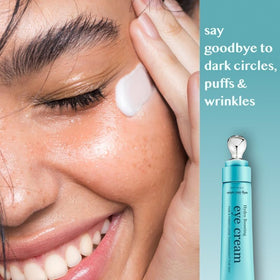 SPRING SISTERS eye cream application texture highlights smooth glide and absorption.