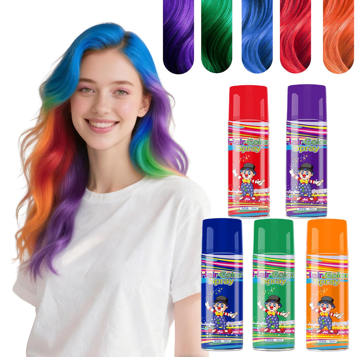 SPRINGSUGAR 5pc purple spray for bold, wash-out party looks