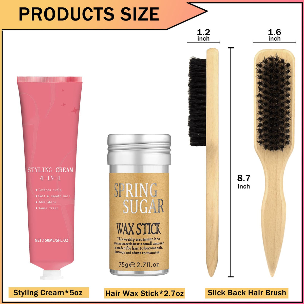 SPRINGSUGAR wax stick provides strong hold with a matte finish for controlled styling.