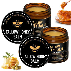 SPVMGRK Beef Tallow Balm face application for deep hydration and nourishment.