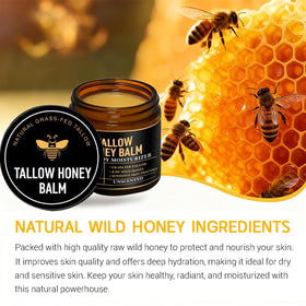 SPVMGRK Beef Tallow Balm hand application demonstrating quick, non-greasy absorption.