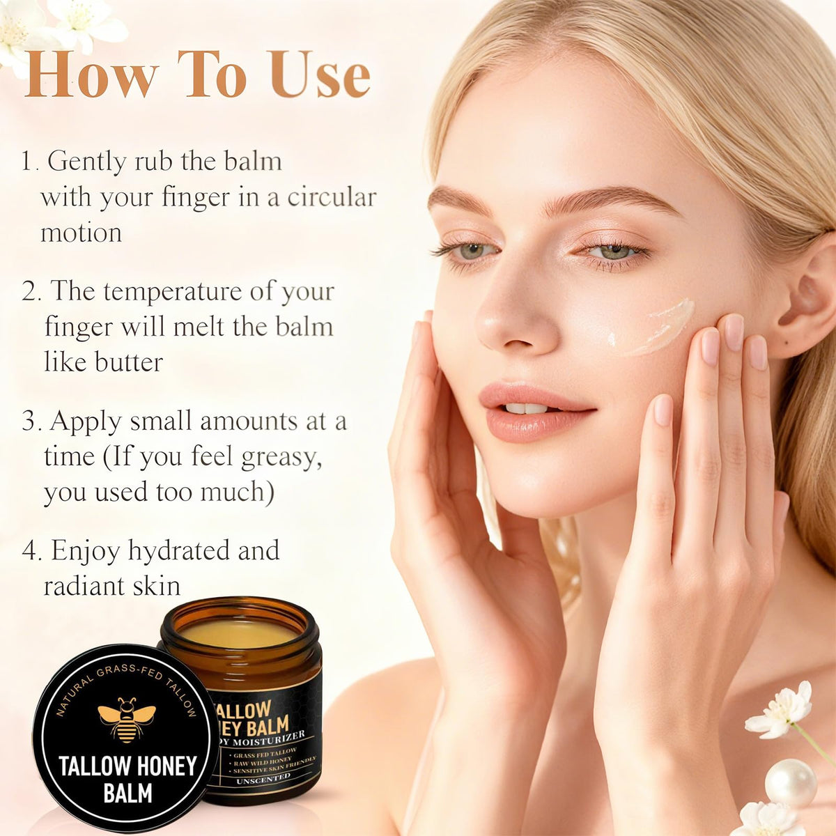 SPVMGRK Beef Tallow Balm packaging: eco-friendly design for sustainability.
