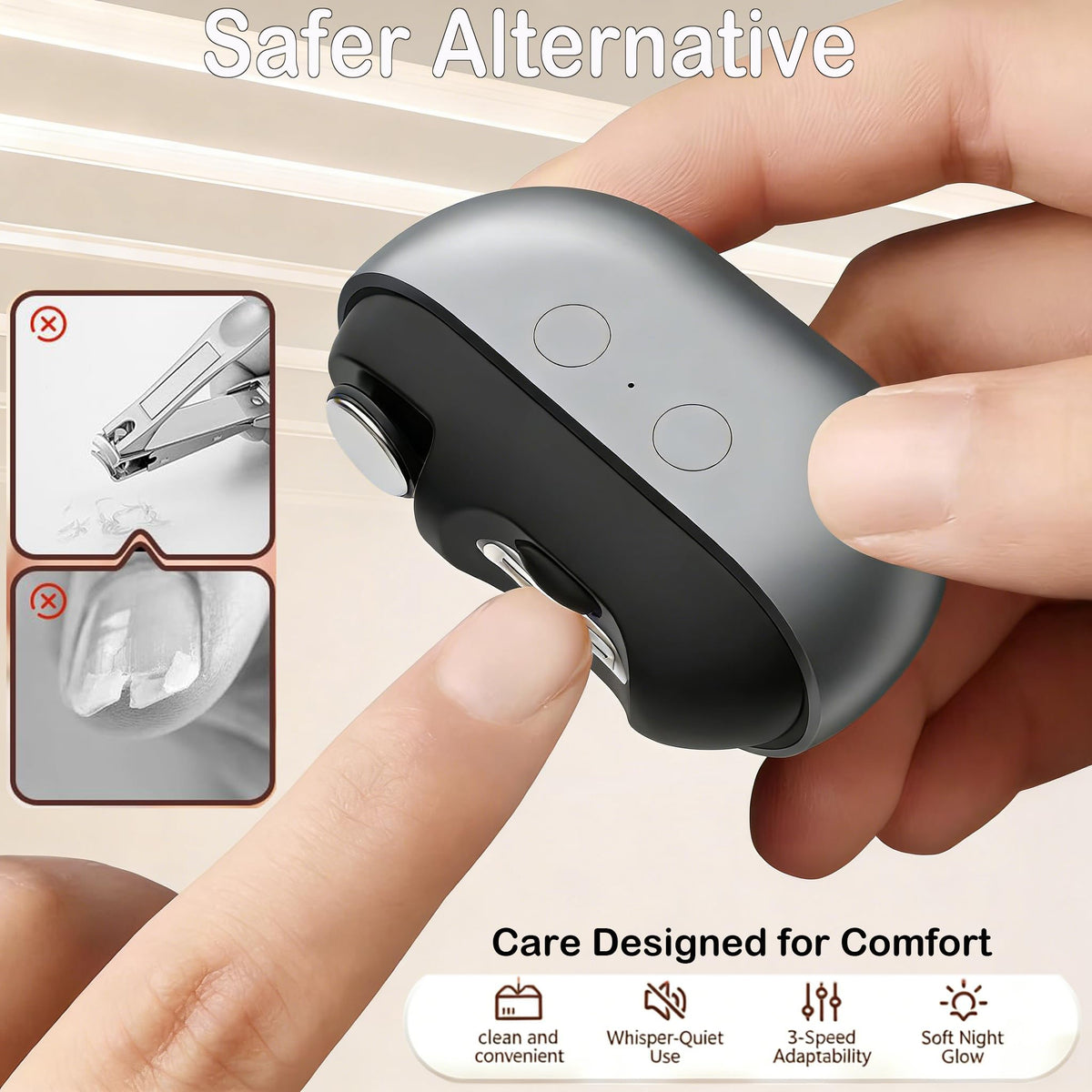 Spwkr USB rechargeable nail cutter for convenient power on the go