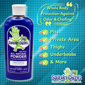 Squeaky Cheeks sensitive-skin use case shown with fragrance-free comfort