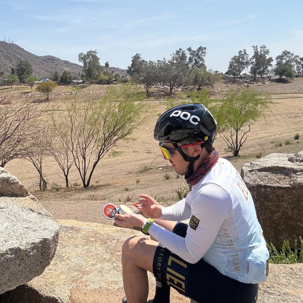 Post-race care with Squirrel's Nut Butter nourishes dry skin after exertion.