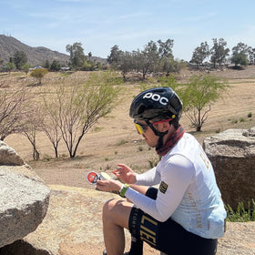 Post-race care with Squirrel's Nut Butter nourishes dry skin after exertion.