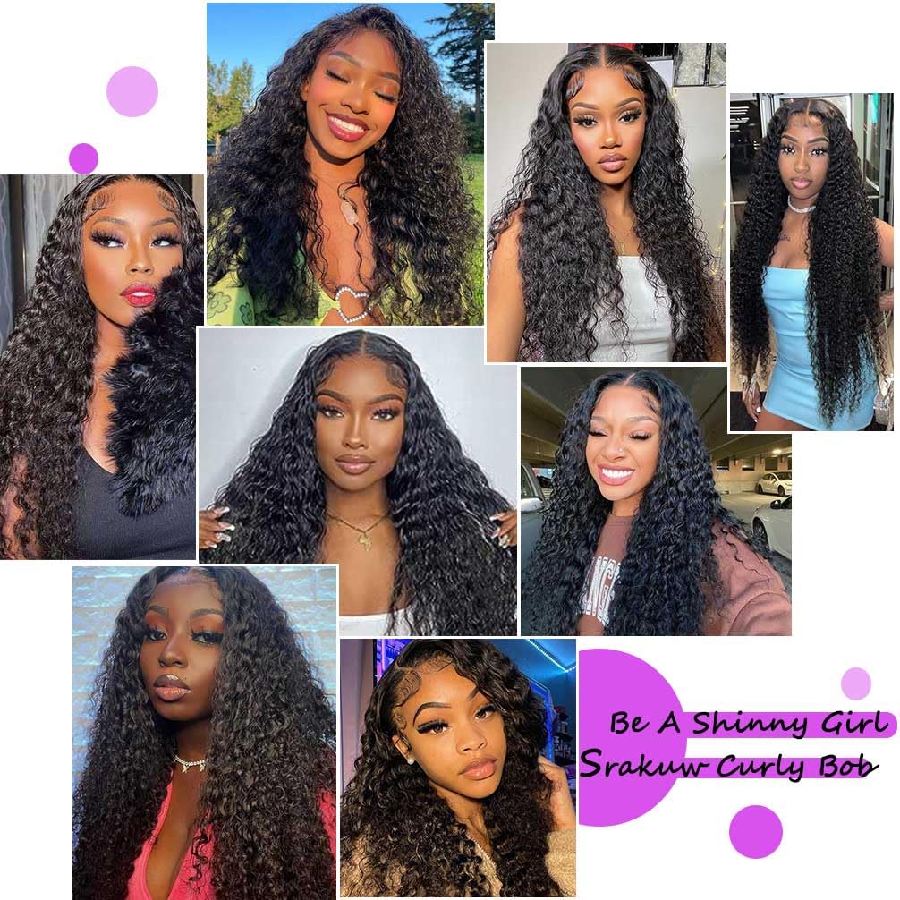 Srakuw curly Brazilian hair can be straightened or dyed for customizing styles.