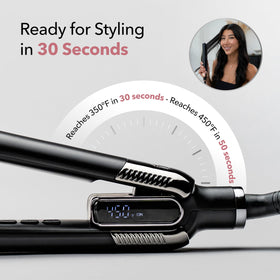 StyleQ offers multiple heat settings to customize styling
