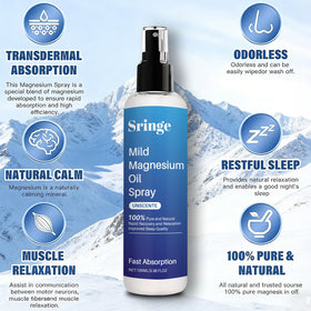 Sringe magnesium oil spray mist evenly covers skin after workouts
