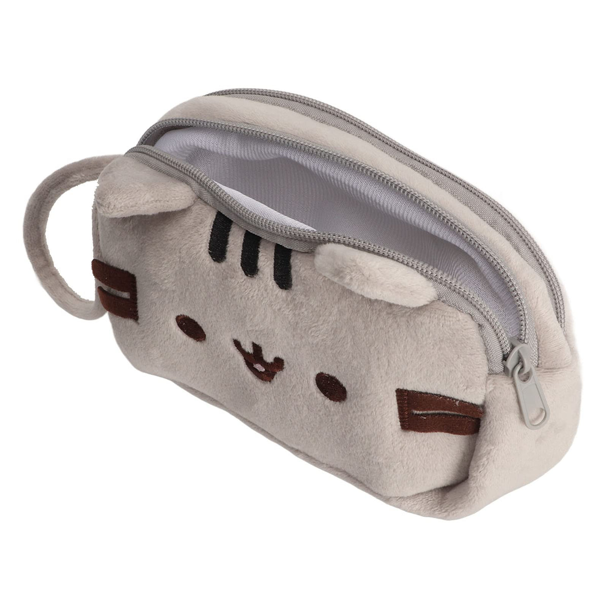 Srliya kitten motif toiletry bag with handle, ideal for on-the-go organization