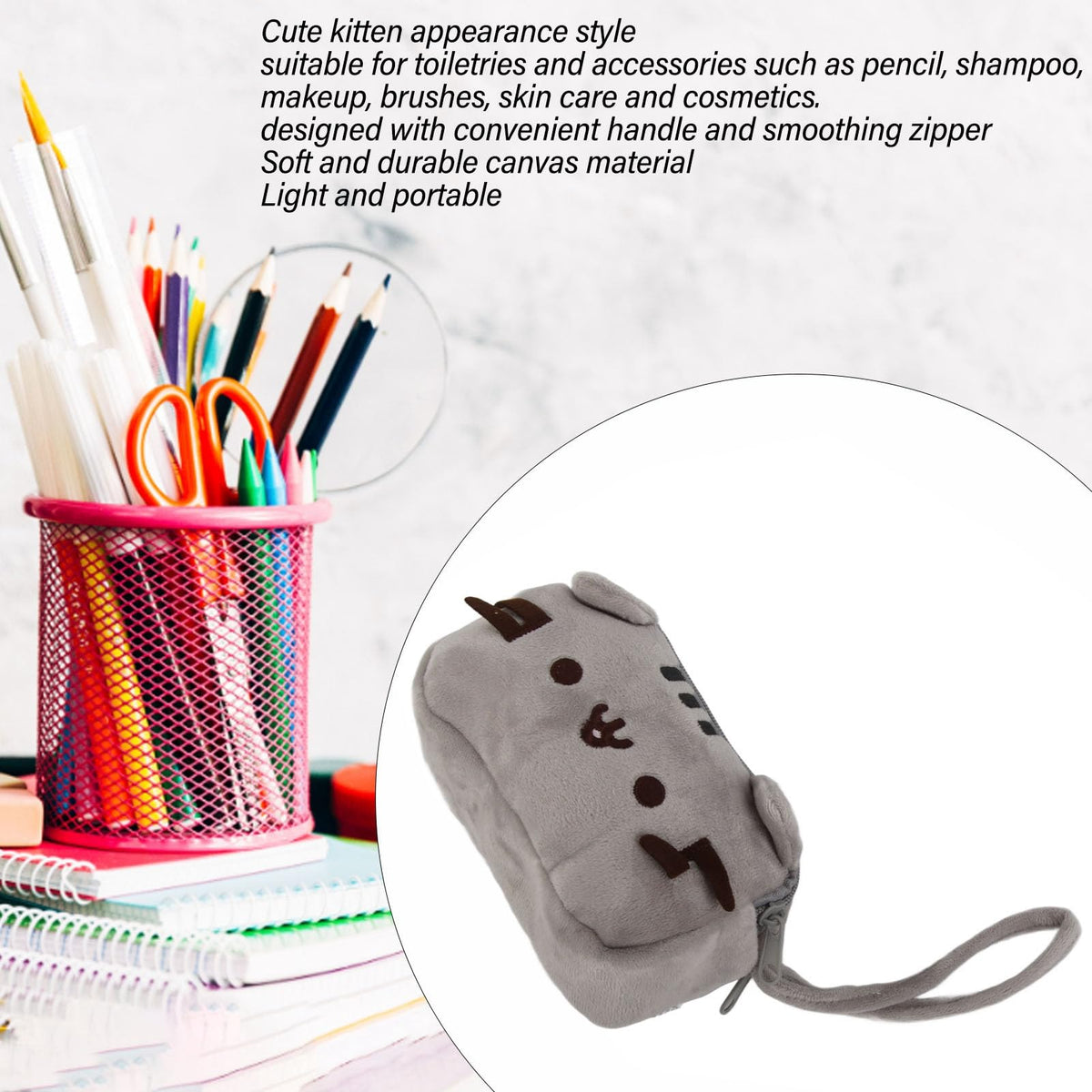 Srliya compact kitten bag for cosmetics, travel, and gym use