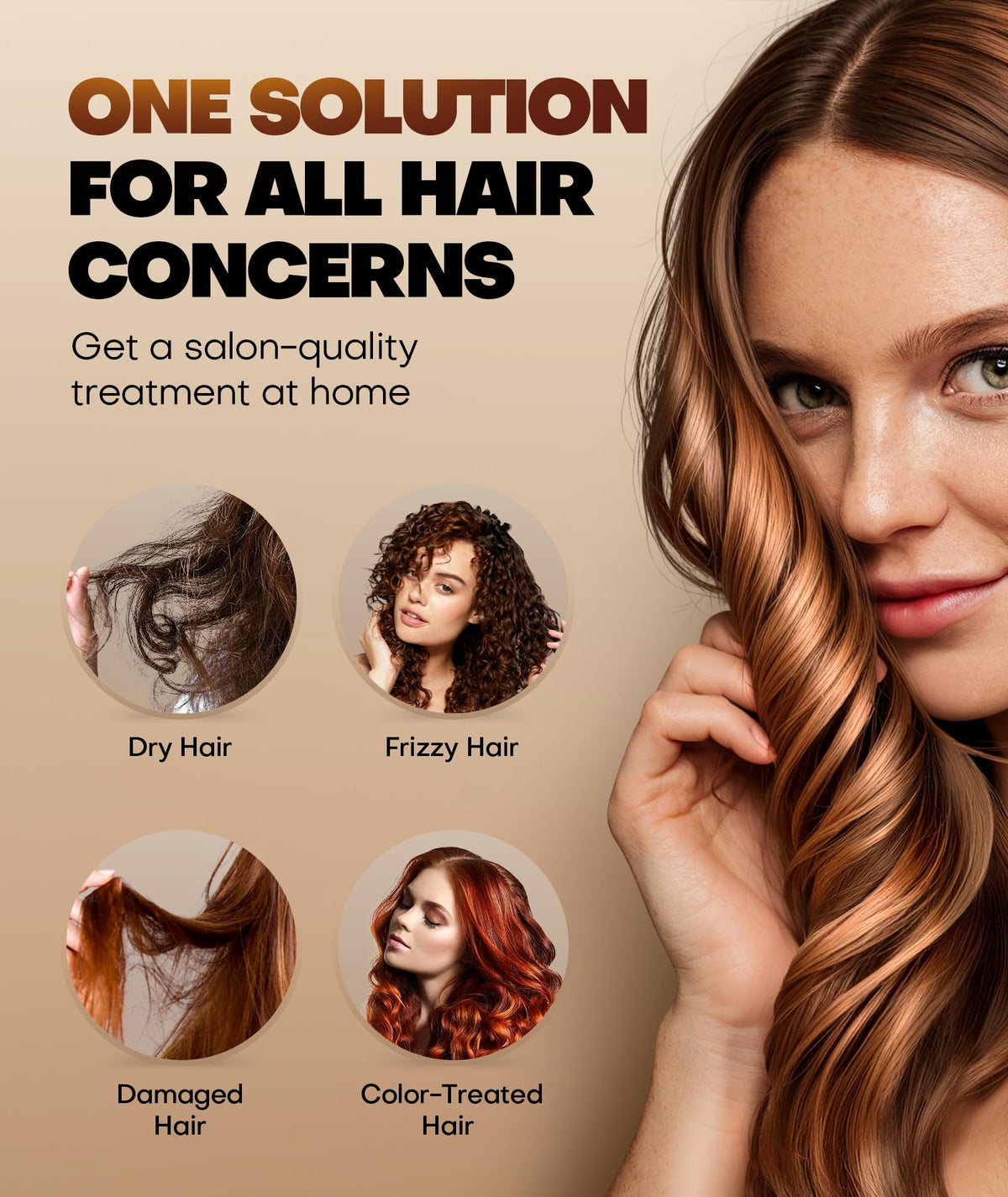 Srripo hair mask applied on damp hair shows deep hydration in action.
