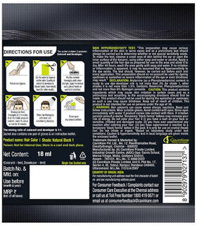 SSR Easy10 Minutes Herbal Hair Color Bottle showcasing natural black shade