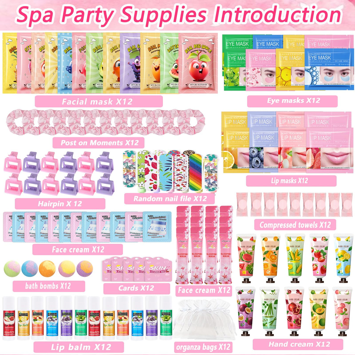 SSZS fruit face masks 16-pack for refreshing skin care moments
