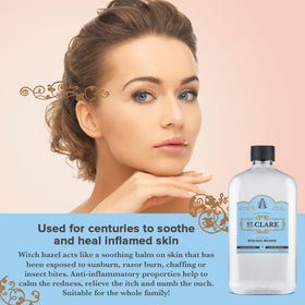 St Clare Aloe and Witch Hazel toner application on skin