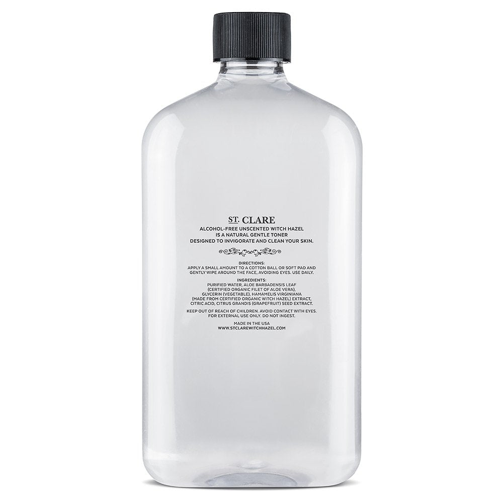 St Clare toner in morning routine by the sink