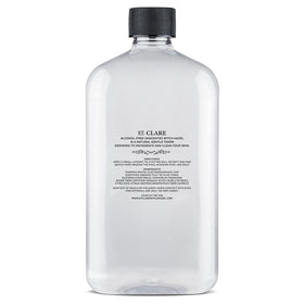 St Clare toner in morning routine by the sink